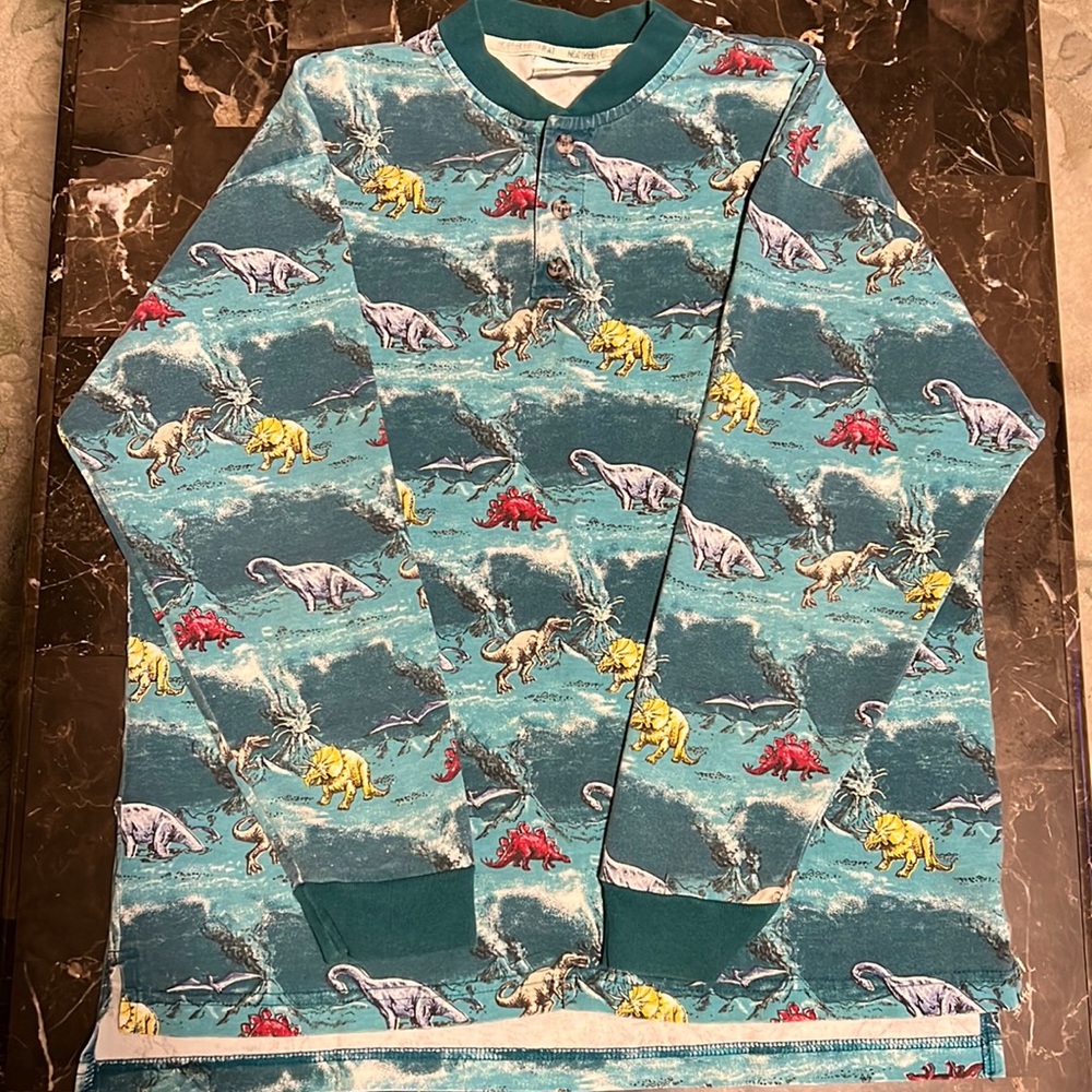 Vintage 90s Northern Getaway Boys Dinosaur Long Sleeve Shirt